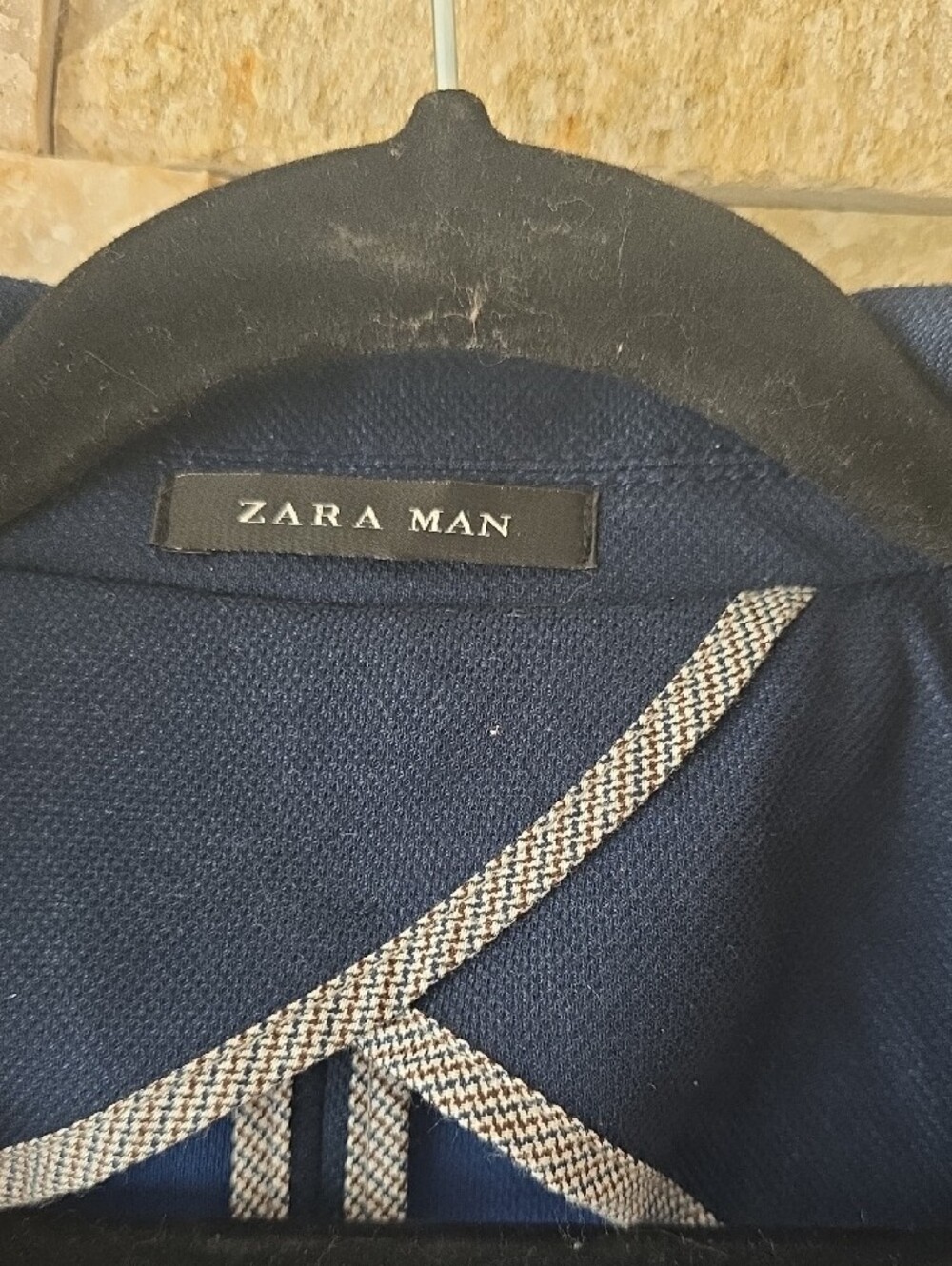 Zara Men's Navy Two-Button Blazer - Picture 3 of 7